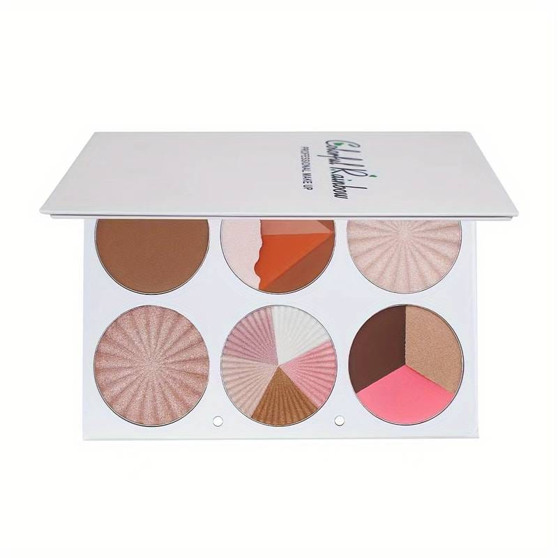 ColourFull Rainbow 6/Colours Highlighter & Bronzers Palette